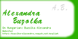 alexandra buzolka business card